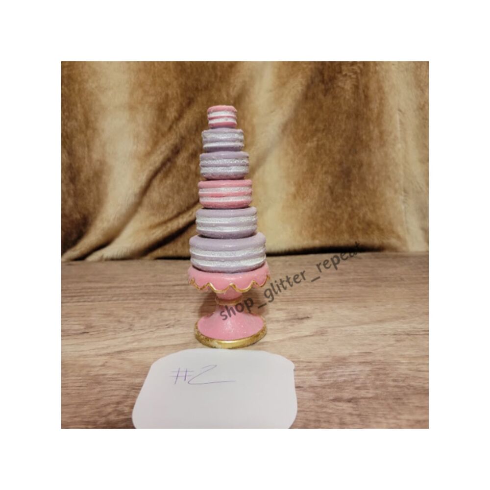 #2 Pink Purple Lavender Sparkle Glitter Macaroon Macaroons Tower Tree Cake Viral